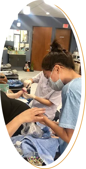 dazzle nails spa client